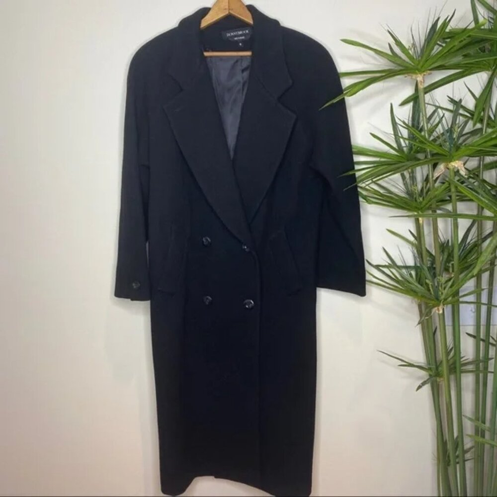 Donny Brook Double Breasted 100% Black Wool COAT Made in Ukraine Size 10